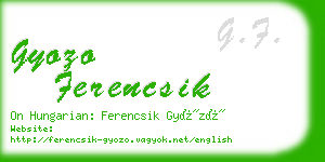 gyozo ferencsik business card